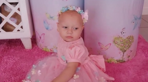 A pequena Emanuelle, de um ano e quatro meses (Cedida).