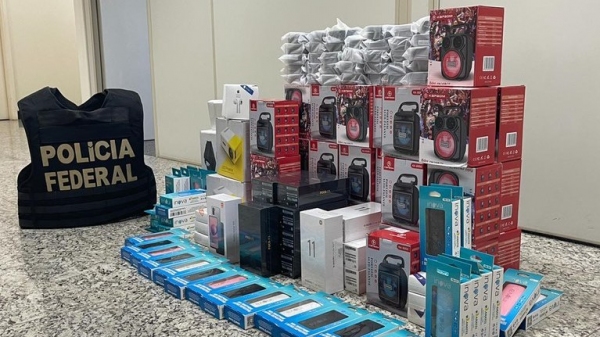 Materiais apreendidos nesta quarta-feira, 4, na operação (Divulgação/PF).