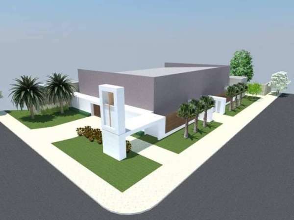 Iniciada a construção da Capela São Benedito (Imagem: Reprodução).