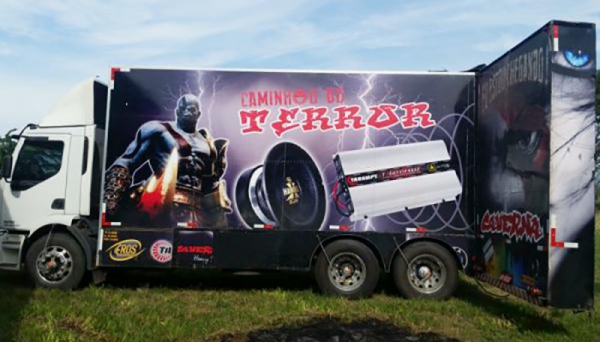 Caminhão do Terror, com ampla estrutura de som, estará no Adamantina Fest Car (Imagem: Divulgação).