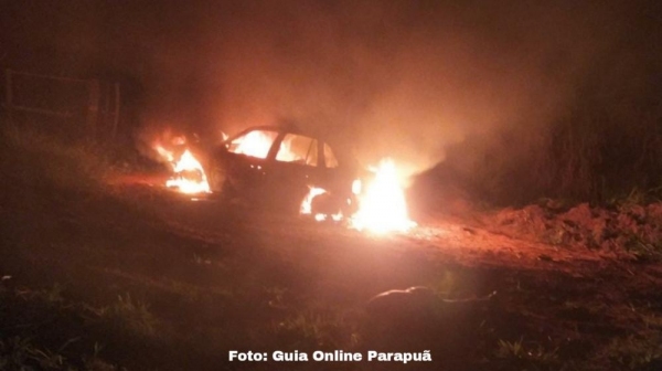 Carro e corpo foram localizados na SP-425, próximo ao trevo secundário de Parapuã, sentido a Rinópolis (Imagem: Guia Online Parapuã).