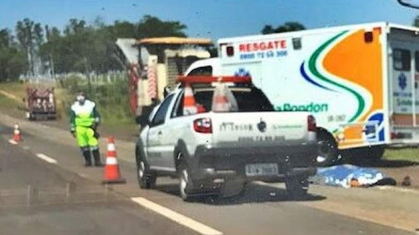 Atropelamento ocorreu em trecho em obras na rodovia Marechal Rondon (Foto: Guararapes Sorriso News/Colaboração).