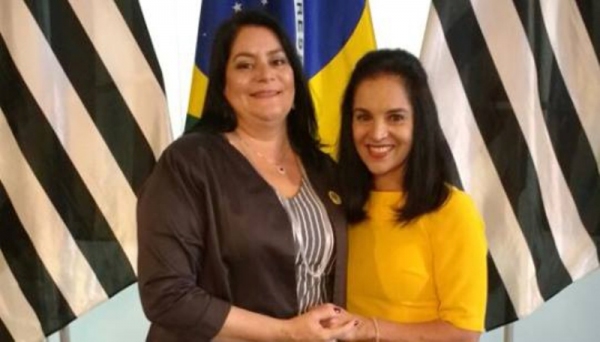 Marisa Cardim e Lu Alckmin no Palácio dos Bandeirantes, em São Paulo (Foto: Cedida).