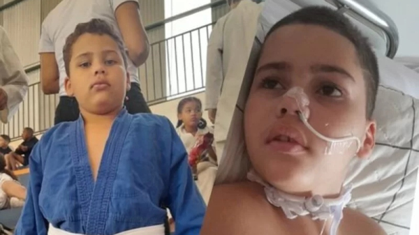 O pequeno Pedro precisa de apoio para recupera-se (Reprodu??o/Vakinha).