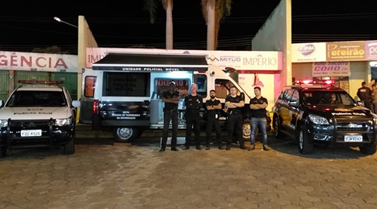 Polícia Civil de Adamantina presente no Poliesportivo, durante o Adamantina Rodeo Festival 2019 (Imagens: Divulgação).