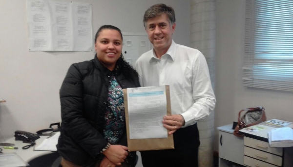 Projeto que será realizado em Adamantina foi protocolado pelo prefeito na Secretaria de Desenvolvimento Social em São Paulo (Foto: Da Assessoria).
