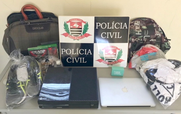 Objetos furtados pelos adolescentes e recuperados pela Polícia Civil de Adamantina (Foto: Cedida/Polícia Civil).