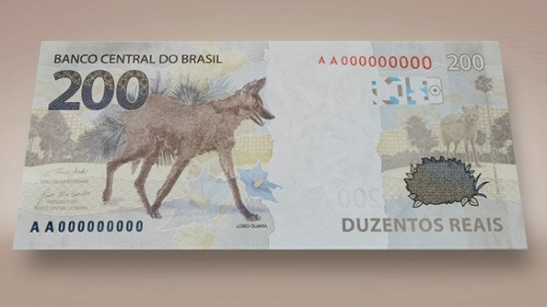 Nova cédula de R$ 200, lançada nesta quarta-feira (2) pelo Banco Central (Reprodução).
