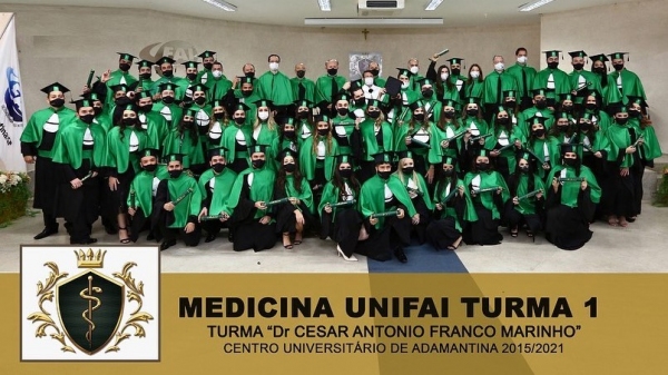Colação de grau da primeira turma do curso de medicina da UniFAI (Divulgação).