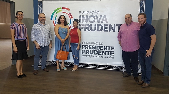 Representantes da UniFAI visitando o Inova Prudente (Foto: Acervo Pessoal).