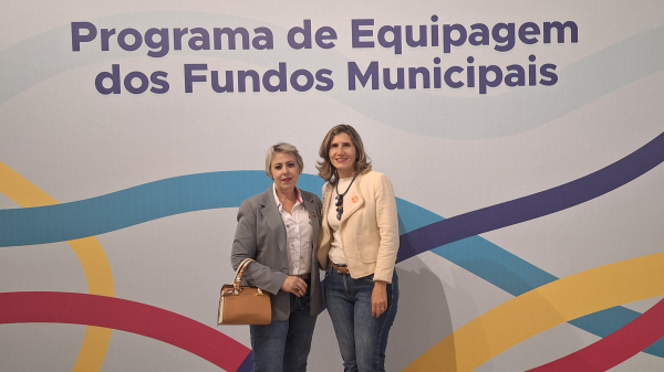 Vice-presidente e presidente do Fundo Social de Solidariedade de Adamantina, Vilma Guelsi e Adelisa Tiveron (Cedida).