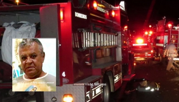 Motorista foi identificado como sendo José Trajano da Silva, de 66 anos, que morreu após ser socorrido (Reprodução: Visão NotÃcias).