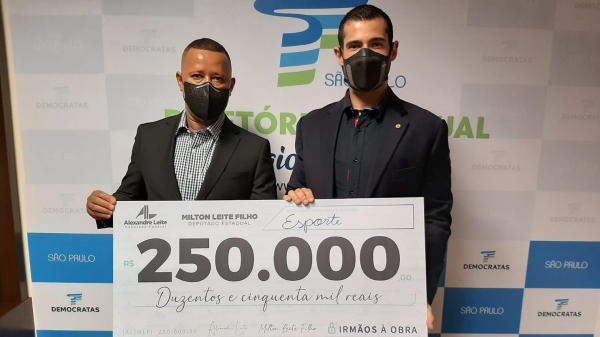 Vereador Riquinha e o deputado federal Alexandre Leite (Divulgação).
