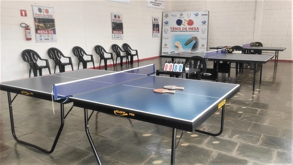 Espaço onde será realizada a escolinha de tênis de mesa, no antigo Centro Comunitário dos bairros Jardim América Ipiranga e Palmeiras, nas proximidades do ATC (Divulgação/Selar).