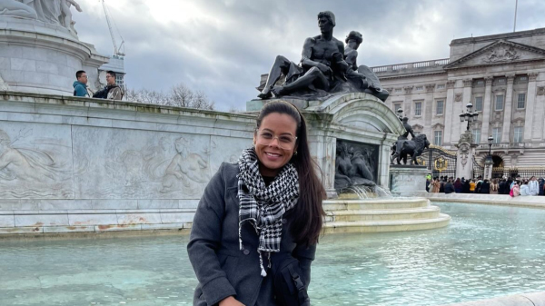 Stefani Marinho Rocha em Londres (Cedida).