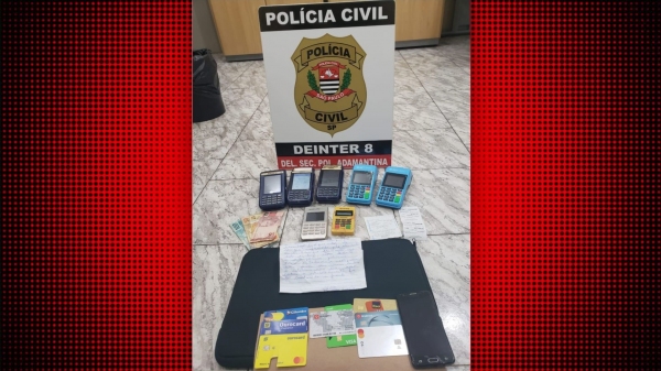 Materiais apreendidos com o criminoso (Divulgação/Polícia Civil).