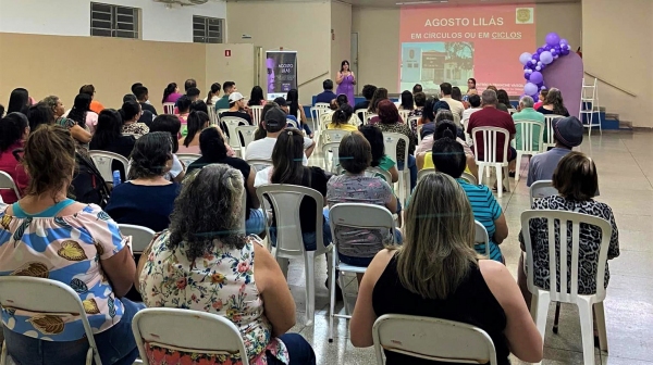 Agosto Lilás: palestra realizada em Mariápolis (Cedida).