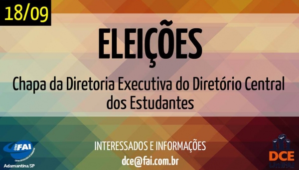 DCE da UniFAI convoca eleição para nova diretoria