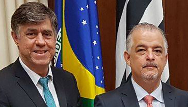 Prefeito Márcio Cardim e o vice-governador Márcio França: Univesp para Adamantina (Foto: Da Assessoria).