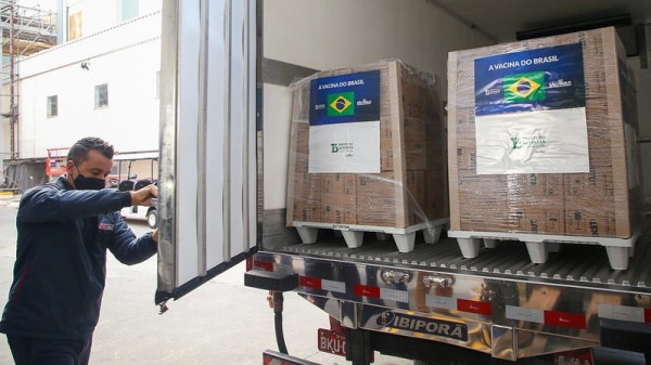 Butantan finalizou nesta sexta-feira (14) as entregas do primeiro contrato para fornecimento de vacinas contra o novo coronavÃrus ao Programa Nacional de Imunizações, no total de 47,2 milhões de doses da vacina CoronaVac (Foto: Gov SP).