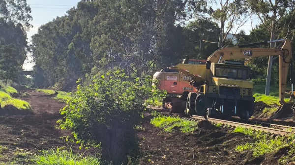Obras na ferrovia em Garca (Imagens: Leonardo Arcaro/Cedidas por Daniel Marcos Ramos).