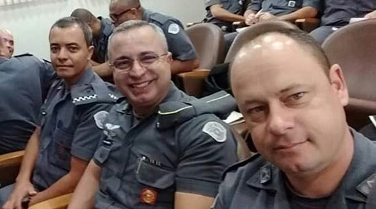 Policias militares da região, em curso sobre mediação e conciliação, em São Paulo (Reprodução).