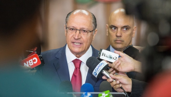 Governador Geraldo Alckmin e o Secretário de Segurança Pública, Alexandre de Moraes (Foto: A2img / Eduardo Saraiva).