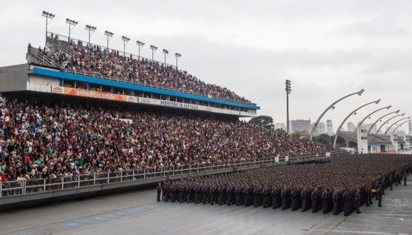 Formatura dos novos policiais militares foi em São Paulo (Foto: Foto: A2img / Eduardo Saraiva).