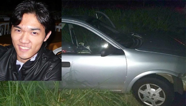 Acidente matou Clayton Kobayashi, 27 anos, morador de Bastos (Foto: João Mário Trentini/Reprodução: Site Bastos Já).