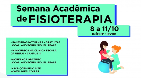 Fisioterapia oferece minicursos, workshop e palestras durante Semana Acadêmica