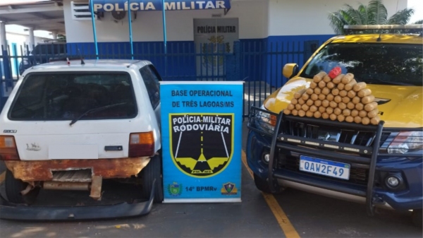 Droga estava escondida no automóvel (Reprodução: Enfoque MS).