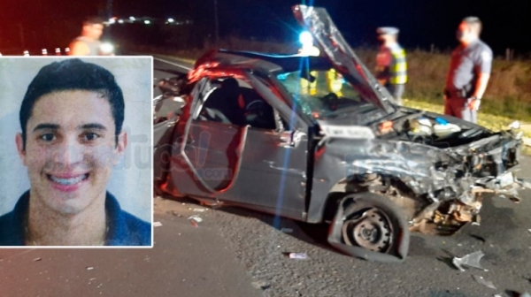 Rapaz de 20 anos, morador em Pompéia, morreu no acidente (Foto: Diego Pereira/Portal Mais Tupã).