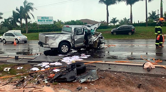 Acidente entre duas camionetes matou casal na SP-294 (Reprodução: Tupãcity).