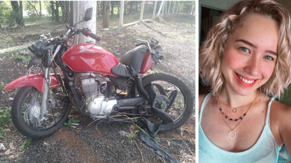 Elizabet Amabel Malo Lallanes, de 24 anos, morreu após o acidente (Cedida/PM Rodoviária ? Reprodução/Funerária Flor de Lotus).