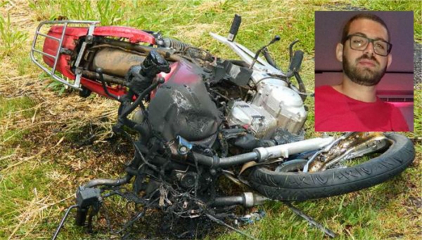 O piloto da moto - Matheus Sosais Guldoni, de 23, morador em Pacaembu - morreu no acidente.  (Fotos: Diego Fernandes Silva/Folha Regional).