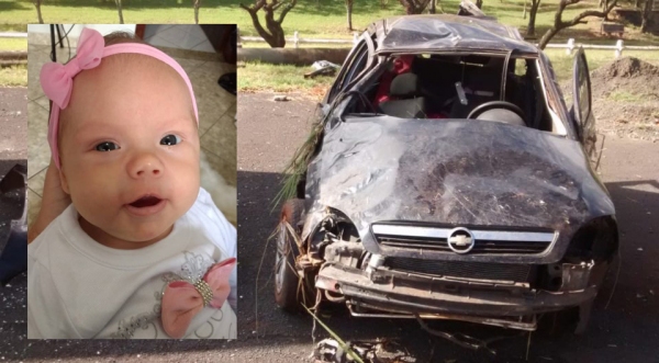 Acidente causou tragédia na região, com morte de bebê de três meses. Criança sofreu traumatismo craniano e chegou a ser socorrida com vida, mas não resistiu aos ferimentos e morreu (Foto: Mario Nunes/Jornal de Assis).