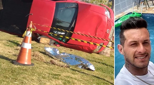 Rafael Pirri morreu após veículo que dirigia capotar e bater em árvore, na Grande São Paulo. Corpo será sepultado em Sagres nesta quarta-feira (Reprodução).