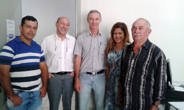 Presidente Esmael Pigari, Lucimar e Alcionio, na Cati em Dracena  (Foto: Cedida)