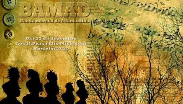 Concerto apresenta amplo repertório, trabalhado durante todo o ano pelos músicos da Banda Marcial de Adamantina (Imagem: Divulgação).
