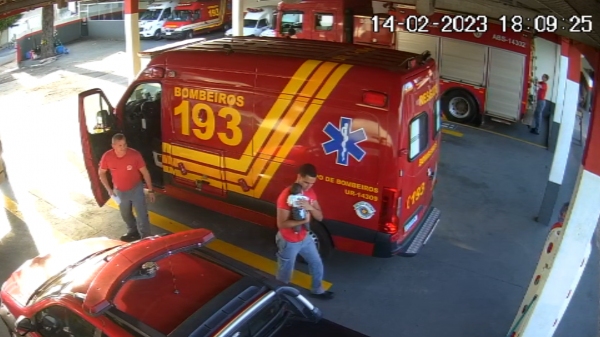 Bombeiros do Pelotão atuaram no socorro ao bebê de dois meses (Reprodução).