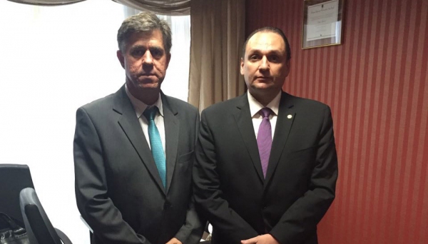 Márcio Cardim e o deputado federal Ricardo Bentinho, em Brasília.