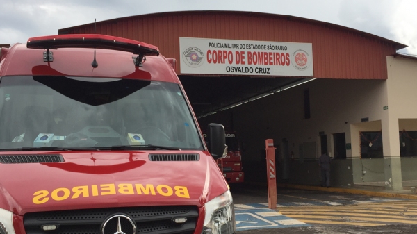 Corpo de Bombeiros de Osvaldo Cruz (Reprodução/Jornal Cidade Aberta).