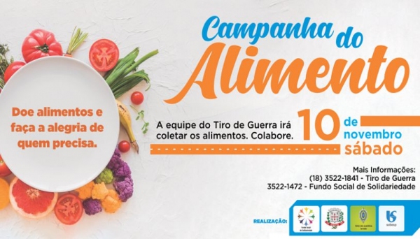 Fundo Social de Solidariedade realiza Campanha do Alimento 2018