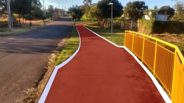 Projeção da pista com pintura e postes (Divulgação/PMA).