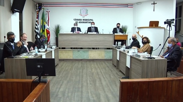 Plenário da Câmara Municipal de Adamantina (Reprodução).
