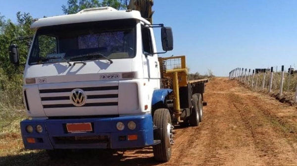 Caminhão foi localizado em uma estrada rural de Indiana (Cedida/PM).