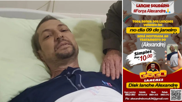 Campanha vai arrecadar recursos para tratamento de Alexandre Borsuk (Reproducao).