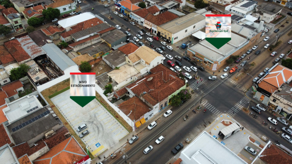 Novo estacionamento do Supermercado Real em Adamantina (Cedida).