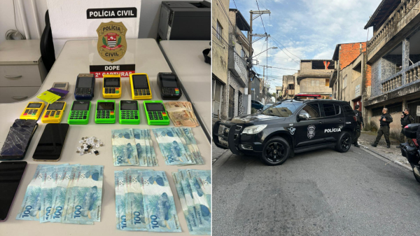 Policiais cumprem na capital paulista sete mandados de prisao e oito de busca e apreensao (Cedida/PC)