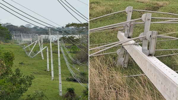Danos causados pelo temporal em Presidente Prudente (Cedida/Energisa).